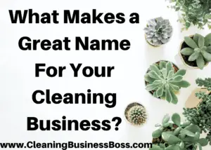 What Makes a Great Name For Your Cleaning Business?