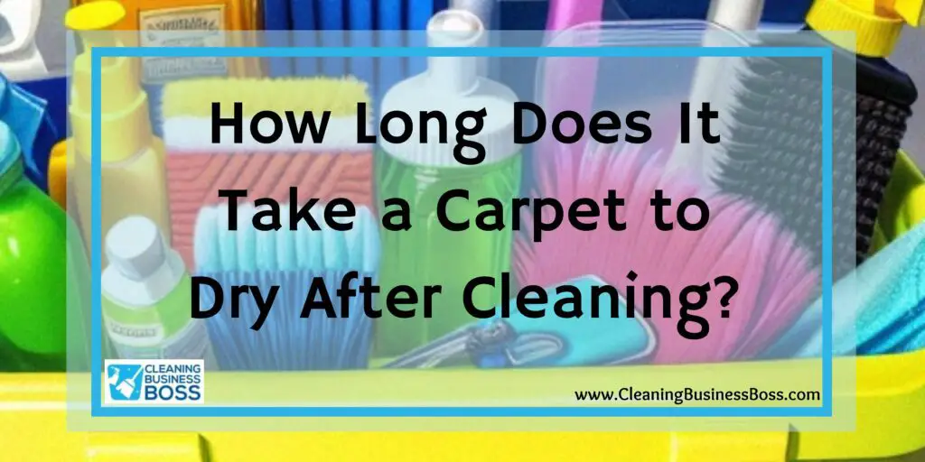 How Long Does It Take a Carpet to Dry After Cleaning? Cleaning