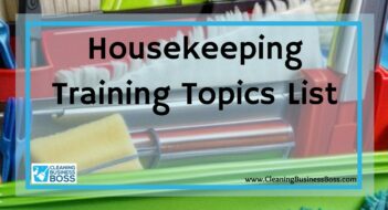 Housekeeping Training Topics List